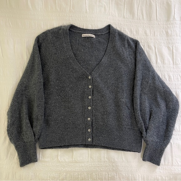 Abercrombie & Fitch Sweaters - Abercrombie & Fitch Blue Puff Sleeves Cardigan